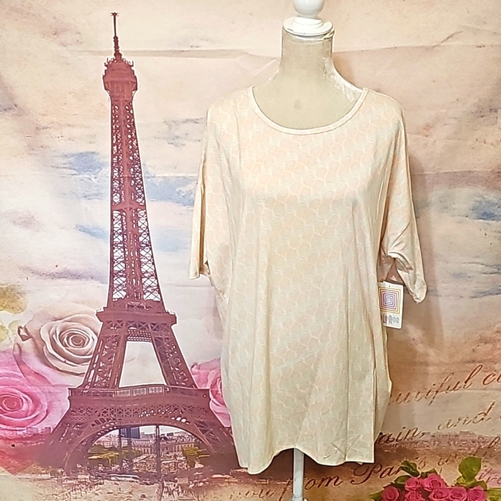 NWT LuLaRoe Irma tunic activewear tee pastel print high-low top